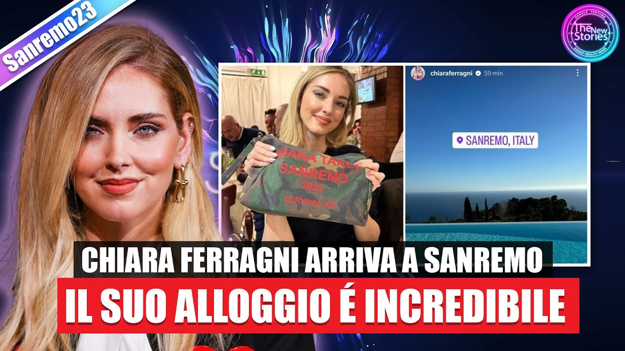 Chiara Ferragni è arrivata a Sanremo, la mega villa vista mare dove alloggerà durante il Festival.