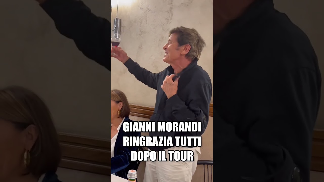 Gianni Morandi ringrazia tutti gli addetti ai lavori per la fine del ...