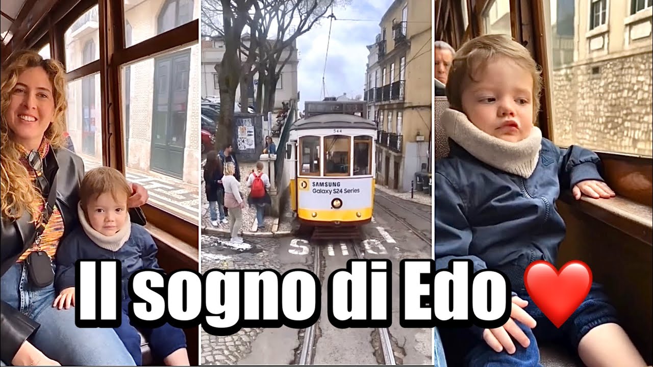 Edoardo realizza il sul sogno di salire su un tram: è contentissimo ❤️