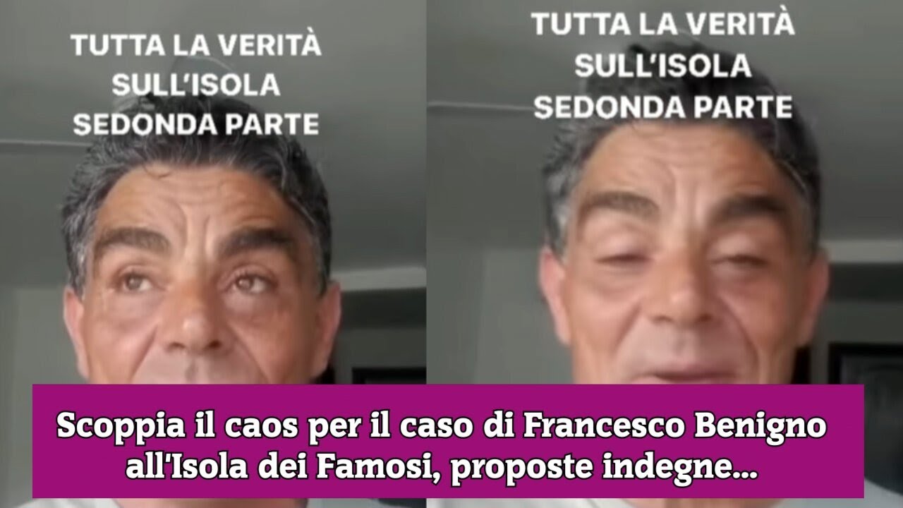 Scoppia il caos per il caso di Francesco Benigno all'Isola dei Famosi, proposte indegne